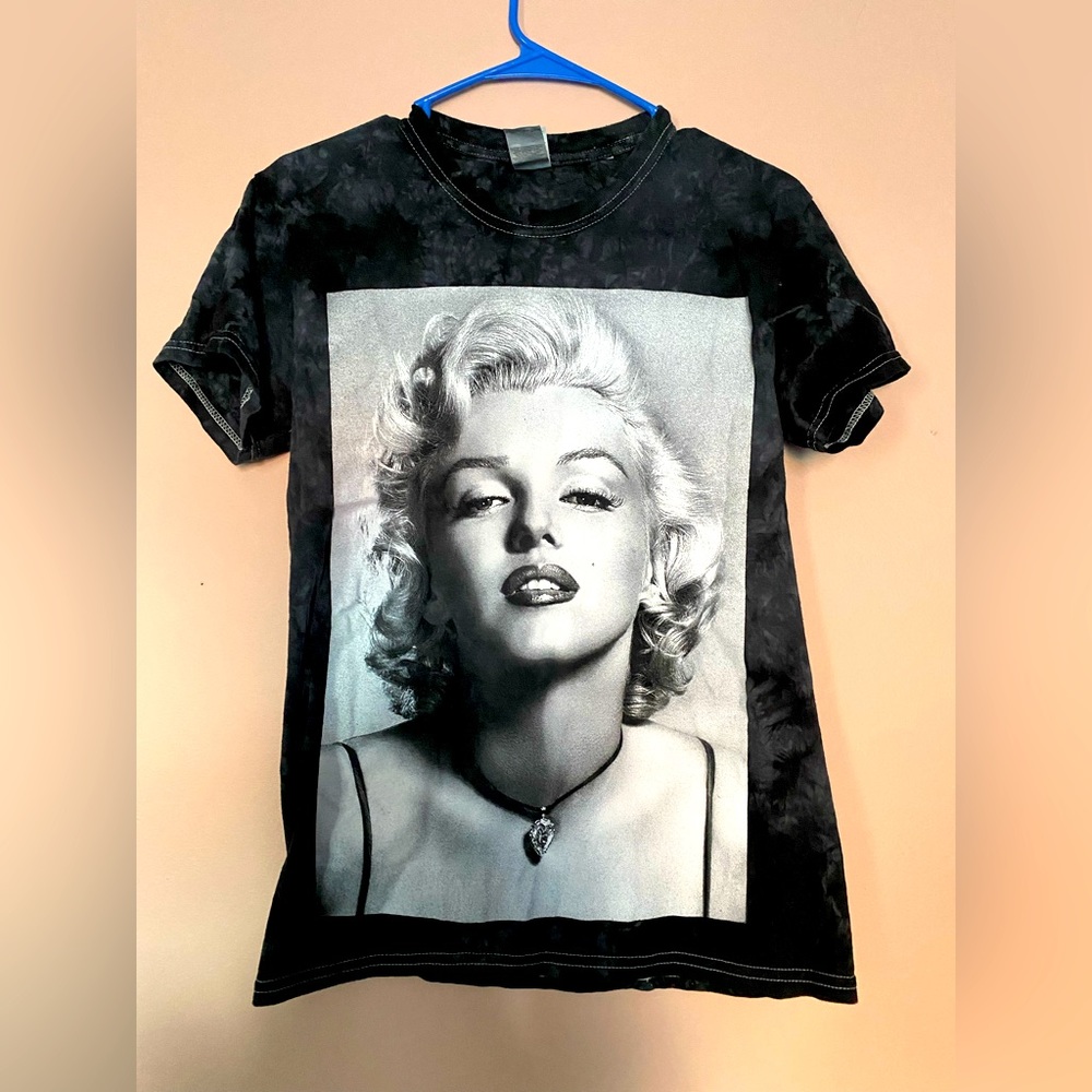 Dark Tie Dye Marilyn Monroe Graphic Tee